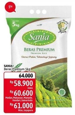 Promo Harga Sania Beras Premium 5000 gr - Alfamidi