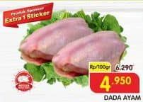Promo Harga Ayam Dada per 100 gr - Superindo