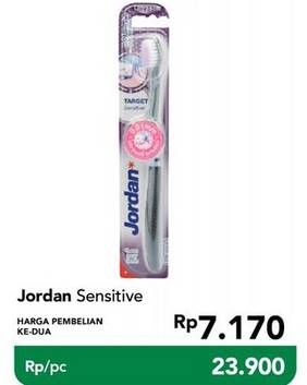Promo Harga JORDAN Sikat Gigi Oral Care Medium Target Sensitive Ultra Soft 1 pcs - Carrefour