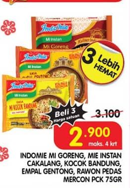 Promo Harga Indomie Mie Goreng/Kuah  - Superindo