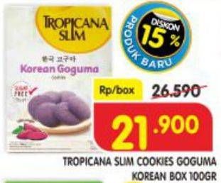 Promo Harga TROPICANA SLIM Cookies Korean Goguma 100 gr - Superindo