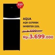 Promo Harga Aqua Fridge 2D AQR D275R 220000 ml - Yogya