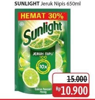 Promo Harga Sunlight Pencuci Piring Jeruk Nipis 100 650 ml - Alfamidi
