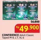 Promo Harga Confidence Adult Diapers Classic Night M8, L7, XL6 6 pcs - Alfamidi