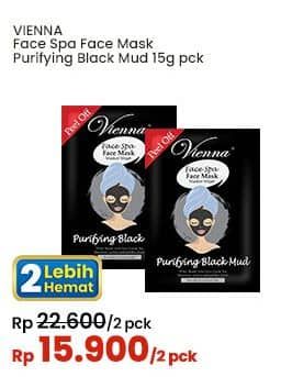 Promo Harga Vienna Face Mask Purifying Black Mud 15 ml - Indomaret