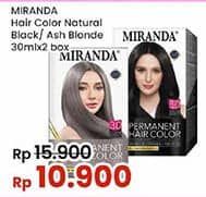 Promo Harga Miranda Hair Color MC1 Natural Black, MC16 Ash Blonde 60 ml - Indomaret