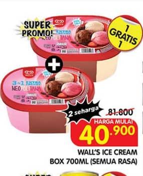 Promo Harga Walls Ice Cream All Variants 700 ml - Superindo