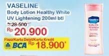 Promo Harga VASELINE Intensive Care Healthy White 200 ml - Indomaret