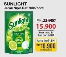 Promo Harga Sunlight Pencuci Piring Jeruk Nipis 100 700 ml - Alfamart