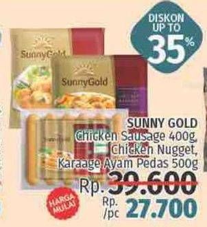 Promo Harga Sunny Gold Chicken Sausage/Chicken Nugget/Karage Ayam Pedas  - LotteMart
