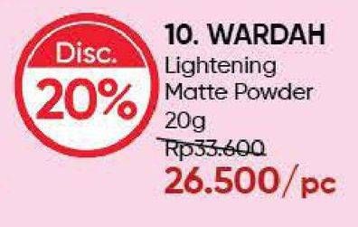 Promo Harga WARDAH Lightening Matte Powder 20 gr - Guardian