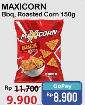 Promo Harga MAXICORN Snack Barbecue, Roasted Corn 150 gr - Alfamart