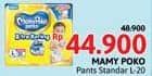 Promo Harga Mamy Poko Pants Xtra Kering L20 20 pcs - Alfamidi