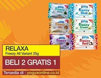 Promo Harga RELAXA Freezy All Variants per 2 pouch 25 gr - Yogya