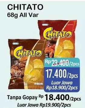 Promo Harga CHITATO Snack Potato Chips All Variants per 2 pcs 68 gr - Alfamart