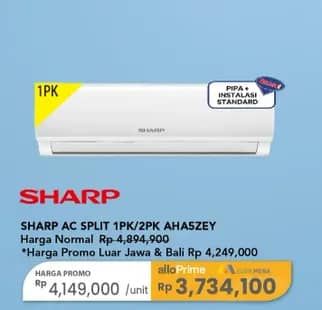 Promo Harga Sharp AH-A5ZEY | AC Standard 1/2PK  - Carrefour