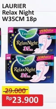 Promo Harga Laurier Relax Night 35cm 18 pcs - Alfamart