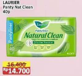 Promo Harga Laurier Pantyliner Natural Clean 40 pcs - Alfamart