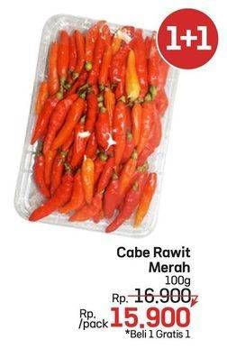 Promo Harga Cabe Rawit Merah per 100 gr - LotteMart