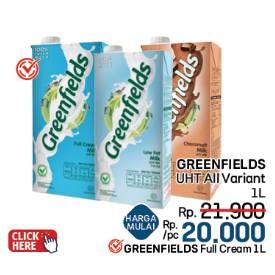 Promo Harga Greenfields UHT All Variants 1000 ml - LotteMart