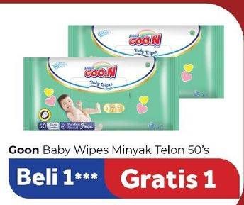 Promo Harga Goon Baby Wipes Minyak Telon 50 sheet - Carrefour