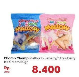 Promo Harga CHOMP CHOMP Mallow Ice Cream Blueberry, Ice Cream Strawberry 60 gr - Carrefour