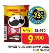 Promo Harga Pringles Potato Crisps Smokey Grilled Steak 42 gr - Superindo