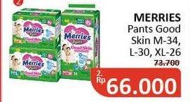 Promo Harga Merries Pants Good Skin M34, L30, XL26 26 pcs - Alfamidi