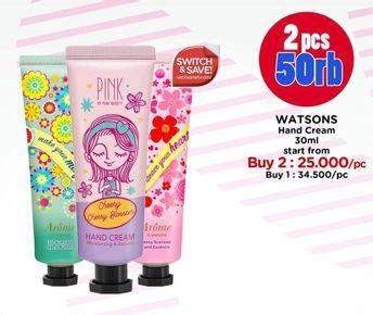 Promo Harga Watsons Dalgona Hand Cream 30 ml - Watsons