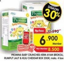 Promo Harga Promina 8+ Baby Crunchies Krim Ayam Brokoli, Seaweed, Keju 20 gr - Superindo