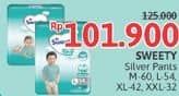 Promo Harga Sweety Silver Pants M60, L54, XL42, XXL32 32 pcs - Alfamidi
