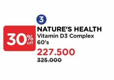 Promo Harga Natures Health Vitamin D3 SMPLX  - Watsons