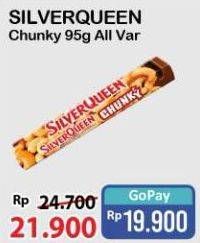 Promo Harga Silver Queen Chunky Bar All Variants 95 gr - Alfamart