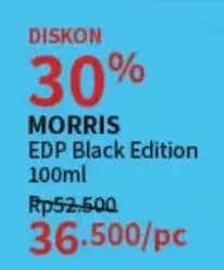 Promo Harga Morris Eau De Parfum Black Edition 100 ml - Guardian