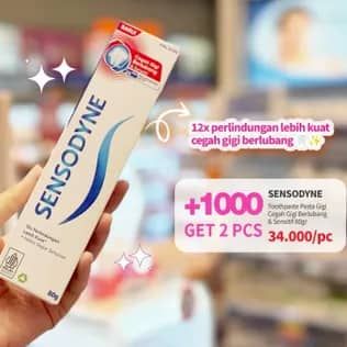 Promo Harga Sensodyne Pasta Gigi Cegah Gigi Berlubang Sensitif 80 gr - Guardian