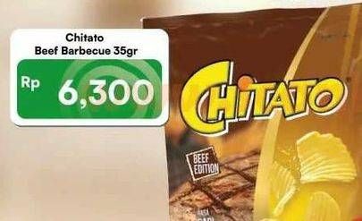 Promo Harga Chitato Snack Potato Chips Sapi Panggang Beef Barbeque 35 gr - Carrefour