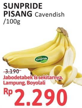 Promo Harga Sunpride Pisang Cavendish per 100 gr - Alfamidi