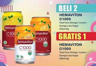 Promo Harga Hemaviton C1000 Orange, Lemon, Less Sugar 330 ml - Indomaret