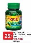 Promo Harga Nutrimax Kidz Calcium Chewable  30 pcs - Watsons