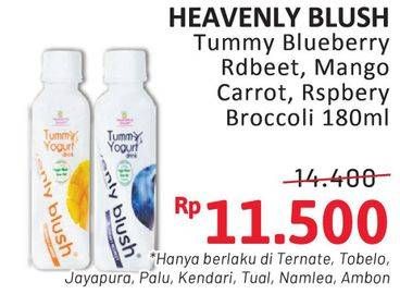 Promo Harga Heavenly Blush Tummy Yoghurt Drink Blueberry Redbeet, Mango Carrot, Raspberry Broccoli 180 ml - Alfamidi