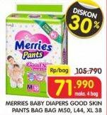 Promo Harga Merries Pants Good Skin M50, L44, XL38  - Superindo