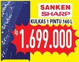 Promo Harga Kulkas 1 Pintu Sharp, Sanken  - Hypermart