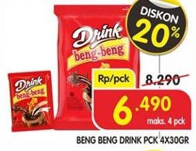 Promo Harga Beng-beng Drink per 4 sachet 30 gr - Superindo
