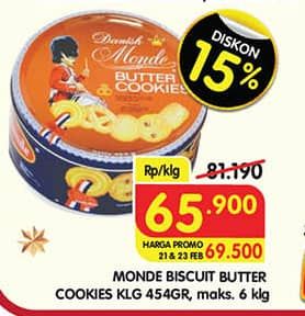 Promo Harga Monde Butter Cookies 454 gr - Superindo