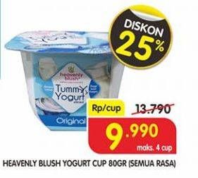 Promo Harga HEAVENLY BLUSH Greek Yogurt Cup All Variants 80 gr - Superindo