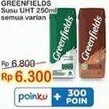 Promo Harga GREENFIELDS UHT All Variants 250 ml - Indomaret