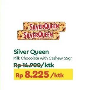Promo Harga Silver Queen Chocolate Cashew 55 gr - TIP TOP