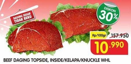 Promo Harga Daging Topside Sapi per 100 gr - Superindo