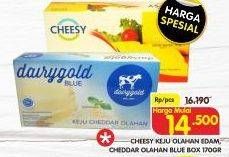 Promo Harga CHEESY Edam Cheese/ DAIRYGOLD Blue Keju Cheddar 170 g  - Superindo