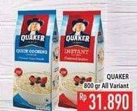 Promo Harga Quaker Oatmeal Original All Variants 800 gr - Hypermart